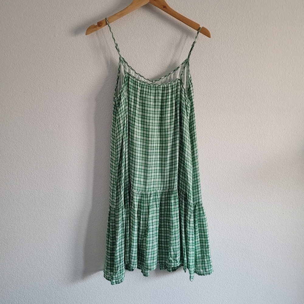 Rails Ari green plaid linen drop waist dress - Picture 7 of 9